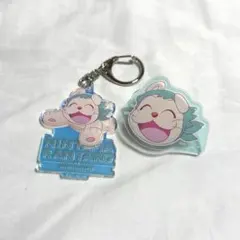 忍たま乱太郎　ヘムヘム　フェイスキャラクリップ　オーロラアクリルキーホルダー