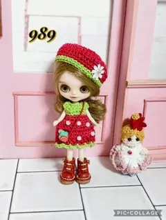989 プチブライス　いちごコーデセットのサムネイル