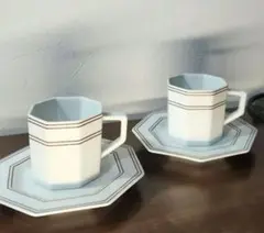 たち吉 Adam＆Eve カップ＆ソーサー デザイナーズ 昭和レトロ 2客セット