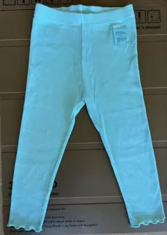 ZARAキッズミントグリーン リブ編みレギンス100cm