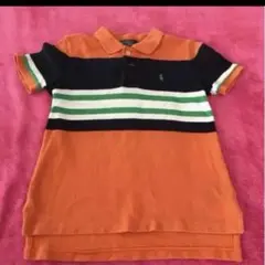 ラルフローレン ポロシャツ size6 ボーダー　オレンジ　キッズ
