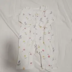 ベビー ロンパース 花柄 ホワイト
