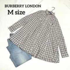 バーバリーブルーレーベル チェック チュニックシャツ 長袖 Aライン M相当