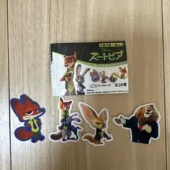 DISNEY　ズートピア　貼ってはがせるエコワッペン　4点