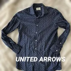UNITED ARROWS ネイビー柄シャツ 42