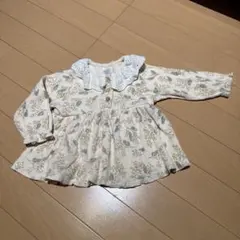 futafuta 花柄レース襟ワンピース チュニック 70