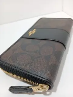 COACH　コーチ 長財布 ラウンドファスナー シグネチャー　F54630