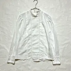 ★ZARA ザラ レース ハイネックブラウス 白 XS パフスリーブ 長袖 美品
