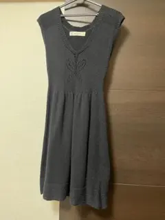 ZARAKNIT ダークグレー ニットワンピース