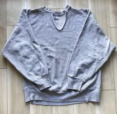 レア 80s リバースウィーブ USA 完全目無し グレー XL カットオフ