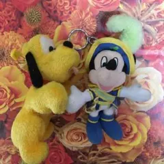 可愛い！ミッキーマウスぬいぐるみストラップ　ディズニーシー　ランド　プルート