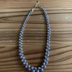 二重パール風ビーズネックレス