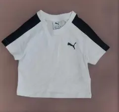 Puma ホワイト ブラック Tシャツ 7-8Y