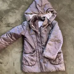 マザウェイズ　女の子　コート　中綿　アウター　花柄　ブラウン　120