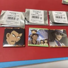 コナンランド　メモリアル缶バッジ　毛利小五郎　コナン平次和葉蘭　怪盗キッド