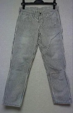 Lee リー ヒッコリー ストライプ パンツ XS【ヴィンテージ加工モデル】