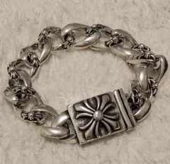 シルバー925刻印あり ファンシーリンク チェーン シルバーブレスレット