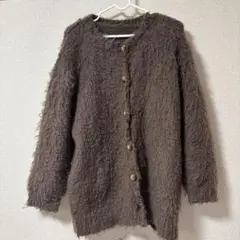 ブラウン カーディガン 長袖