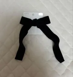 新品 未使用 ヘアアクセサリー 黒リボン