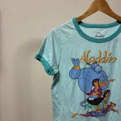 Disney ディズニー アラジン Tシャツ ミントグリーン リンガーTシャツ