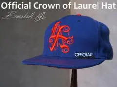 Official Crown 青 ブルー 立体刺繍 ベースボールキャップ 帽子