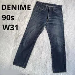 旧ドゥニーム 90s オリゾンティ期 黄耳 革パッチ チェーンステッチ W31のサムネイル