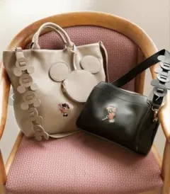 新品　未使用　Disney Mickey Mouse トートバッグ キャメルのサムネイル