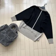 新品タグ付き☆MEDOC♡ドルマンスリーブ配色ニット♡定価１５０００円送料込