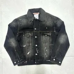 【25FW/正規】Acne Studiosオーバーサイズ デニムジャケット 黒のサムネイル