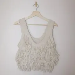 anuke フリンジニットビスチェ