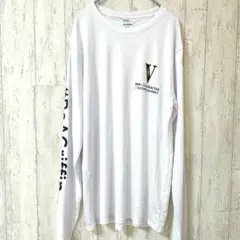 PORT&COMPANY 長袖 Tシャツ ホワイト メンズM相当 ロンT 古着