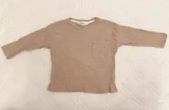 H&M ベージュ ストライプ 長袖カットソー 2T