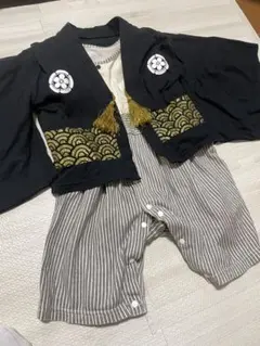 着物セレモニードレス❤️男の子袴ロンパース80cm❤️セットアップ100日祝い