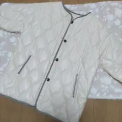 クリーム色 キルティングジャケット