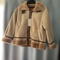 LAVISC⭐︎ムートン風オフベージュジャケットコート⭐︎Mサイズ⭐︎新品未使用品
