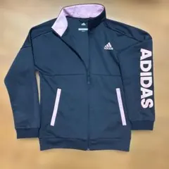adidas フルジップジャケット 150サイズ ネイビー/ピンク