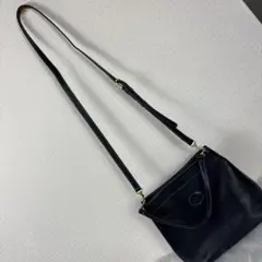 kitamuraネイビー レザー ショルダーバッグ