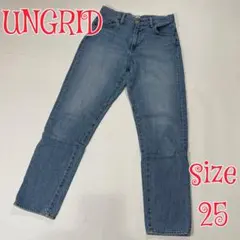 UNGRID デニムパンツ ブルー 25 日本製 アングリッド