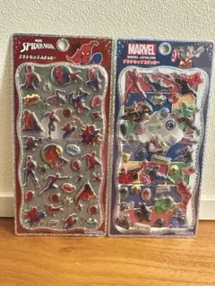 【正規品】プチドロップステッカー　MARVEL スパイダーマン 2点セット