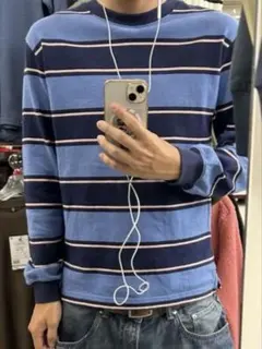 ストライプロングT