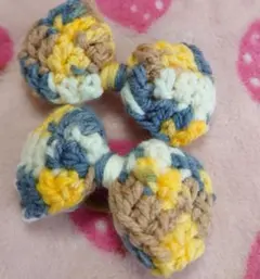 手編みリボン付きヘアゴム 2個セット