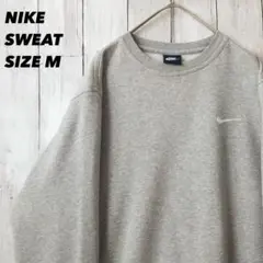 ね*む様 NIKE ナイキ ワンポイント スウォッシュ 刺繍ロゴ スウェット M