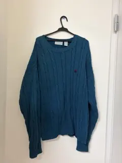 IZOD ターコイズ ニットセーター Lサイズのサムネイル