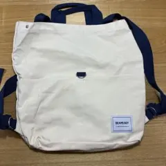 BEAMS BOY キャンバスリュック ホワイトのサムネイル