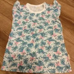 ユニクロ　PAUL＆JOE　花柄フリル半袖Tシャツ