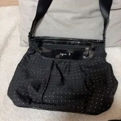 agnes b (アニエスベー) ドット柄 ショルダーバッグ