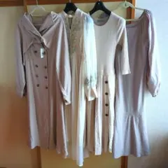 ロングワンピースまとめ売り4点