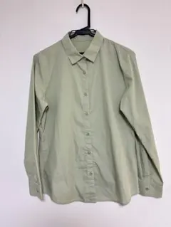 GU 長袖 シャツ グリーン