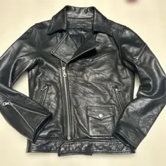 美品MAIN VEIN ブラックレザー ダブルライダースジャケット サイズ0 メルカリ