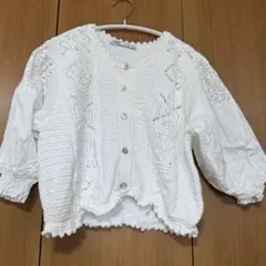 ZARA コンビニットクルーネックカーディガン